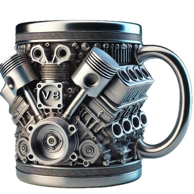THE Coffee Mug - V8 Engine Stainless Steel
