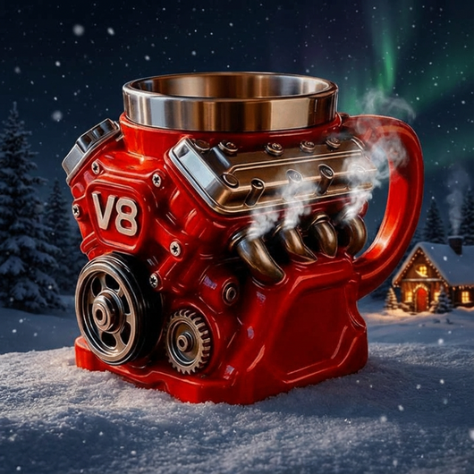 THE Coffee Mug - V8 Engine Stainless Steel